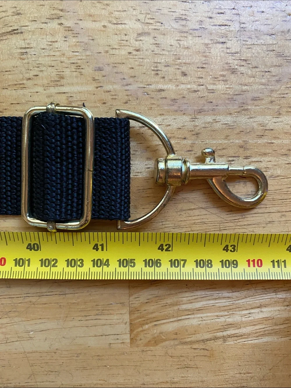 V ! Black canvas gold tone hardware 27-43” strap for bag